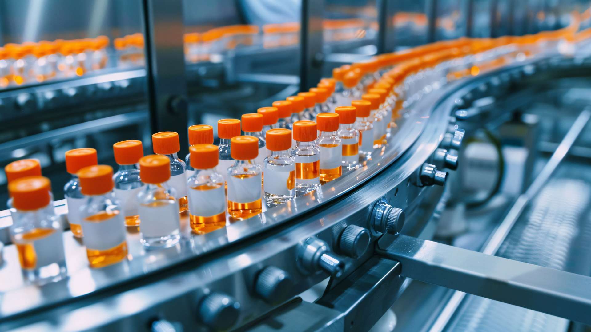 Equipment for producing pharmaceuticals, from formulation to packaging.